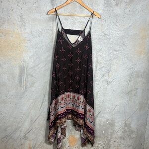 NATURAL LIFE Brown and Purple Asymmetrical Dress